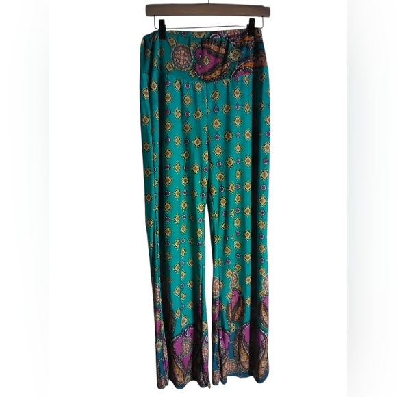 WinWin Pants - WinWin Womens Palazzo Paisley Print Pants Stretchy Size Xl Festival Event Party